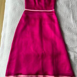 Strapless, sleeveless bridesmaid dress